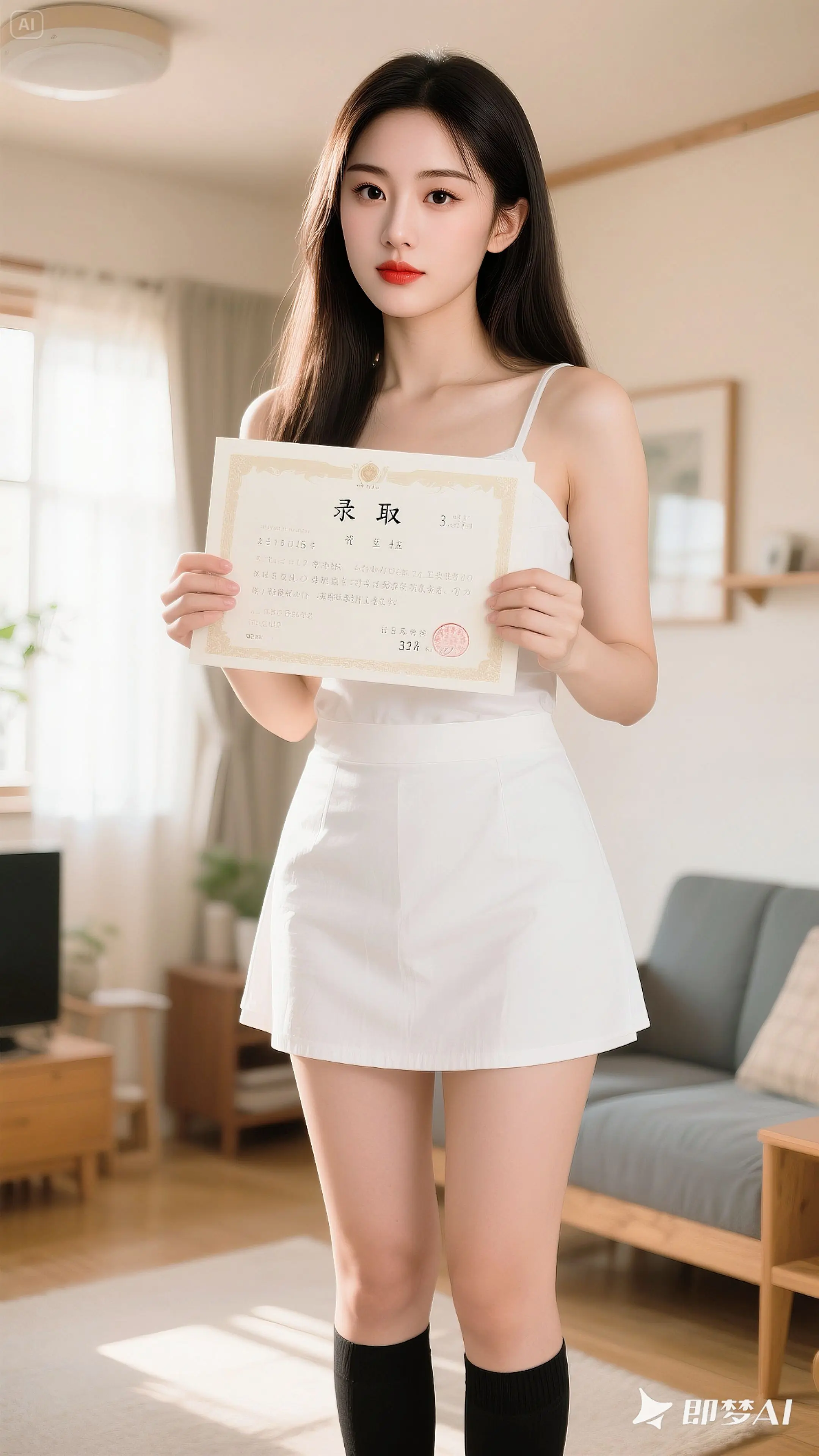 即梦AI 高考结束了孩子们辛苦了 录取通知书送到家门口。