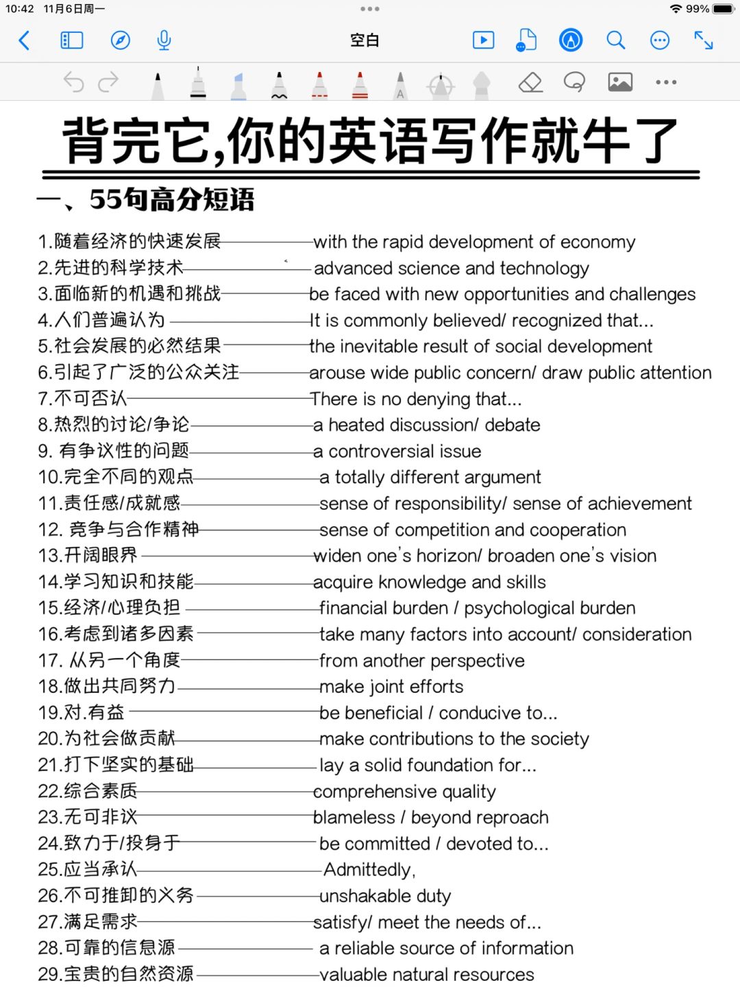 背完它，你的英语写作就牛了！狠狠逆袭！悟了