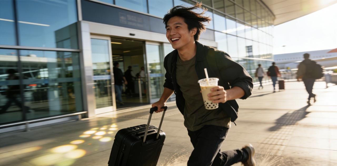 发现没有，在很多方面，我们70后已经落伍了！
那天机场候机，儿子吃完一碗近百的面