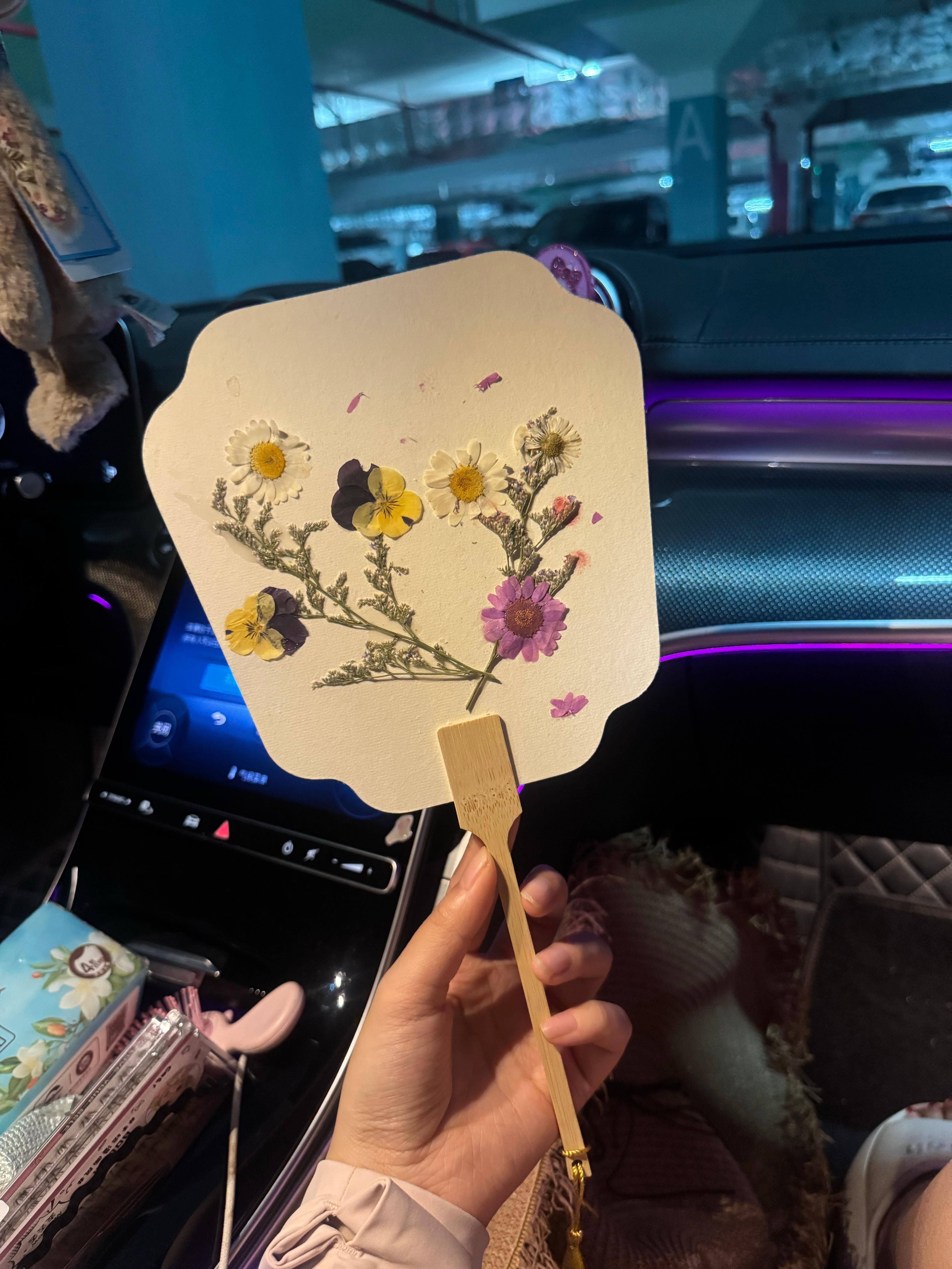 看我今天diy的小扇子，我自己配的！咋样咋样 