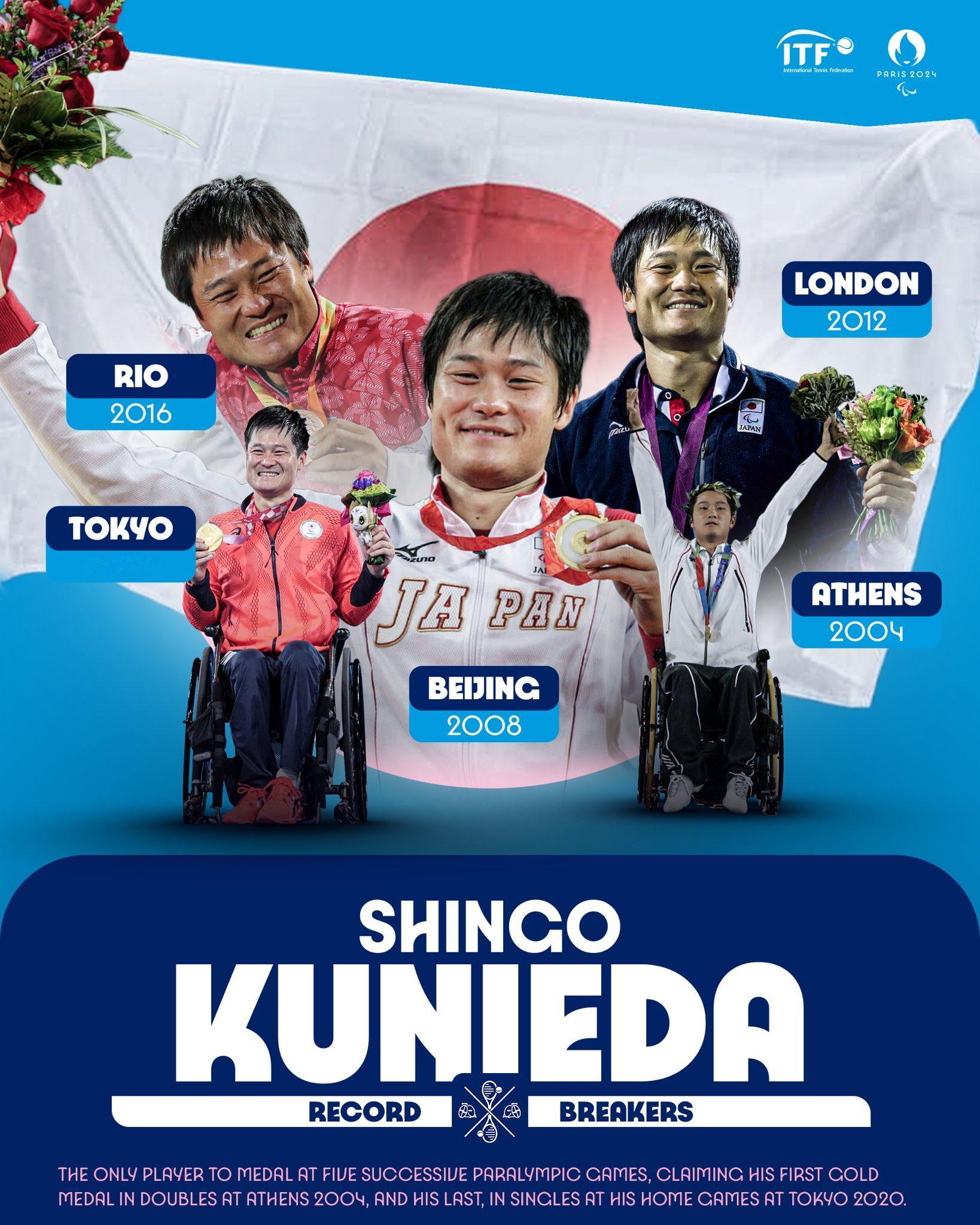五届残奥会六枚奖牌四枚金牌毫无疑问，国枝慎吾是残奥会历史上最成功的运动员之一🫡