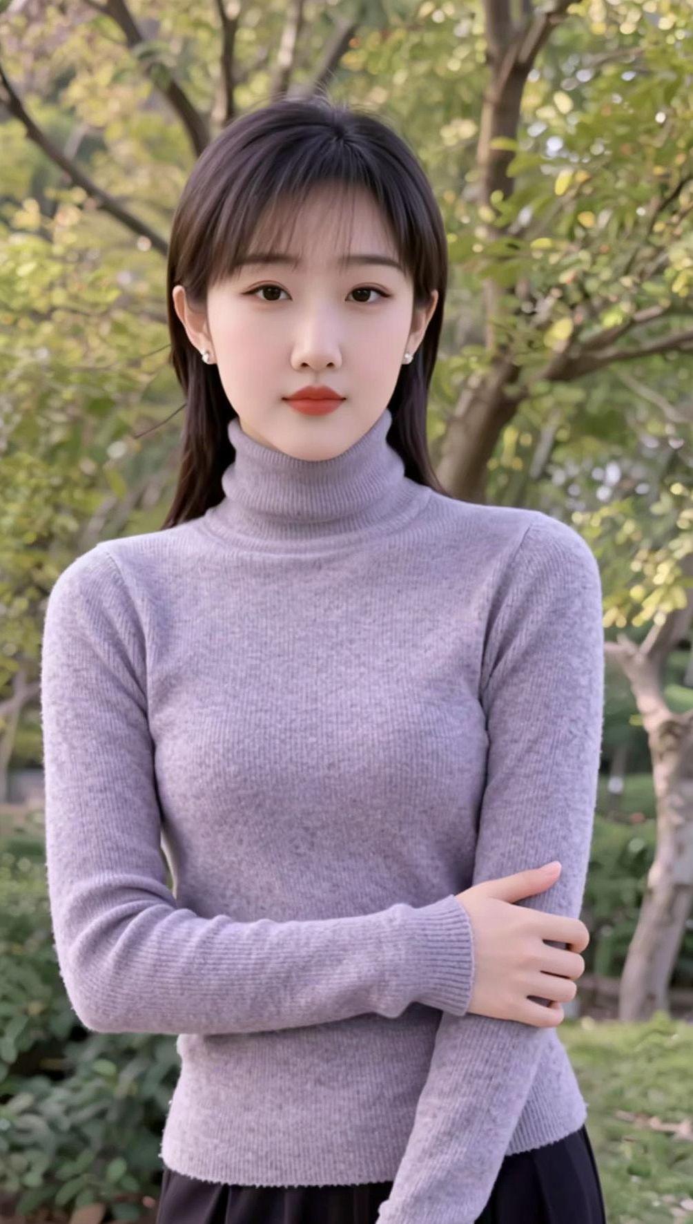 AI灰调丽人写真 抖音ai创作