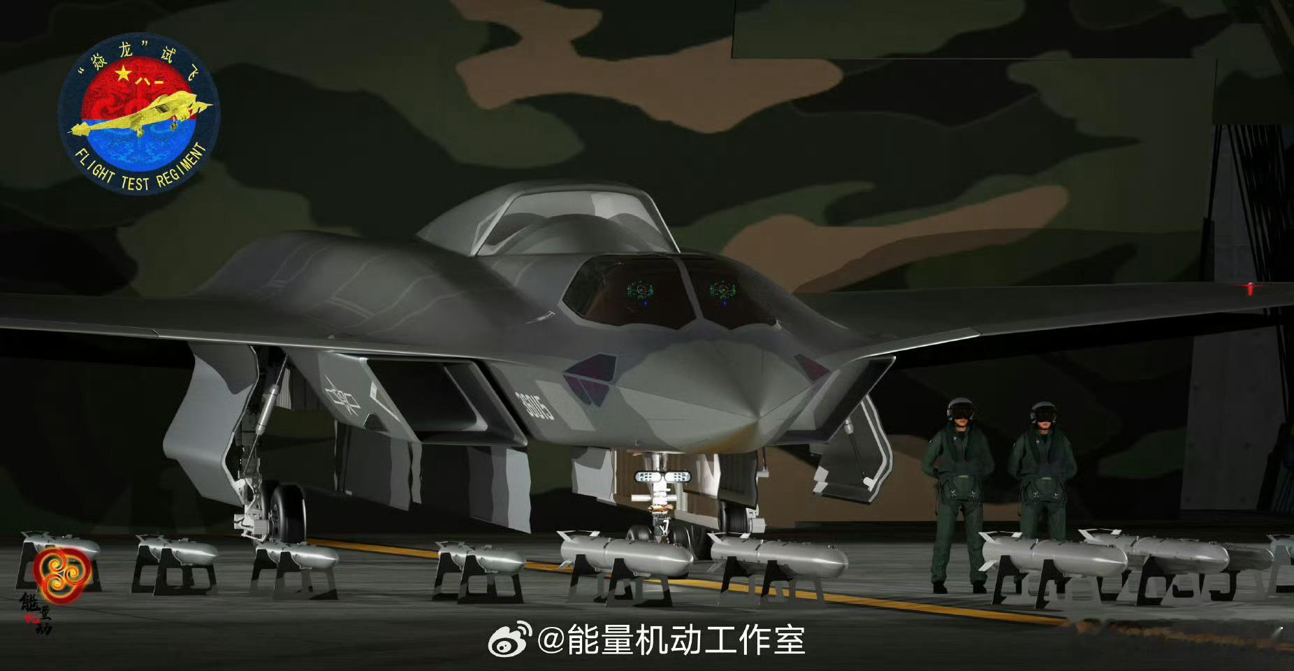 歼36的威压，扑面而来这家伙一旦服役什么F22和F35，别说交手连露脸的机会都没