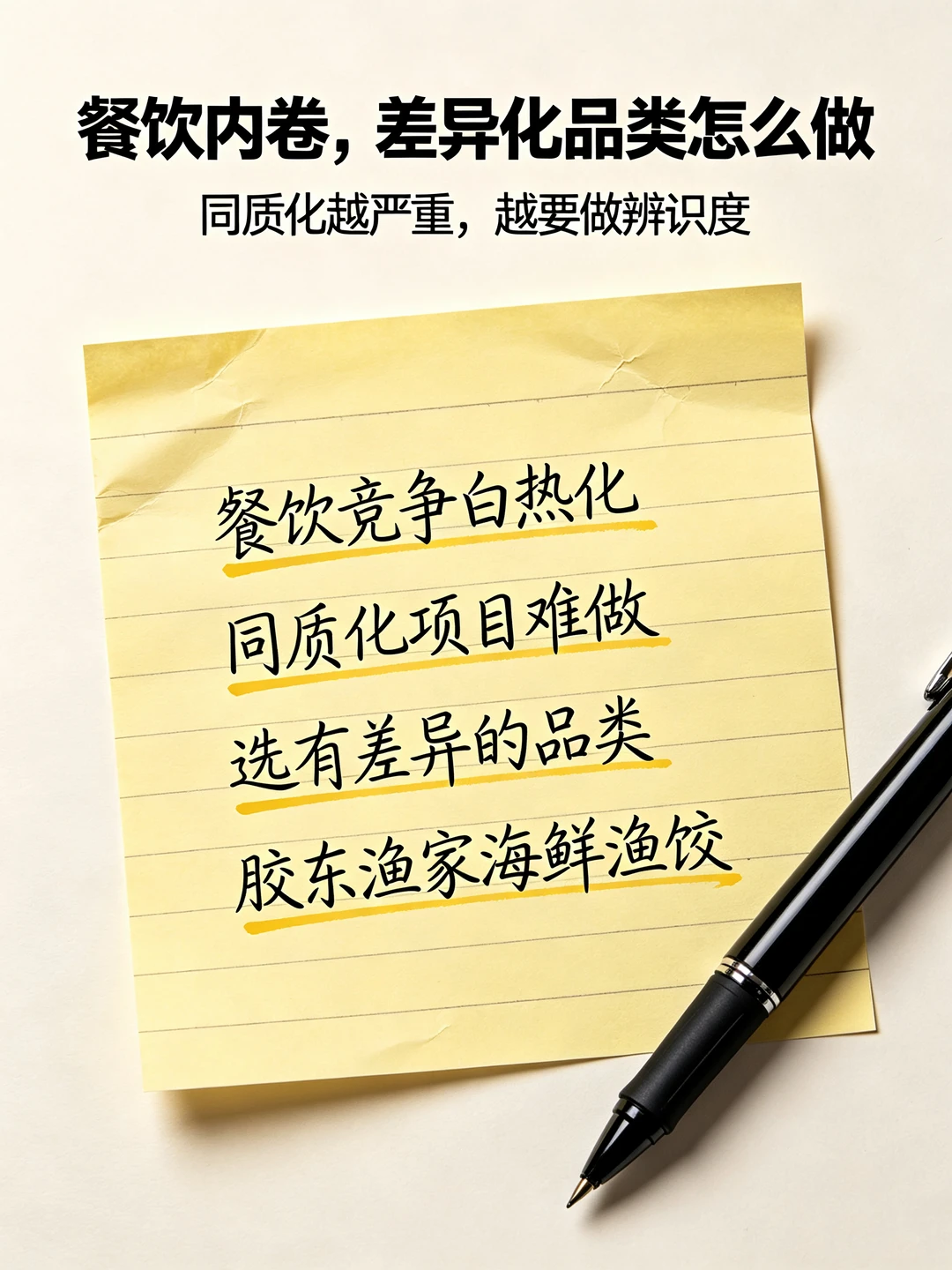 餐饮内卷，差异化品类怎么做