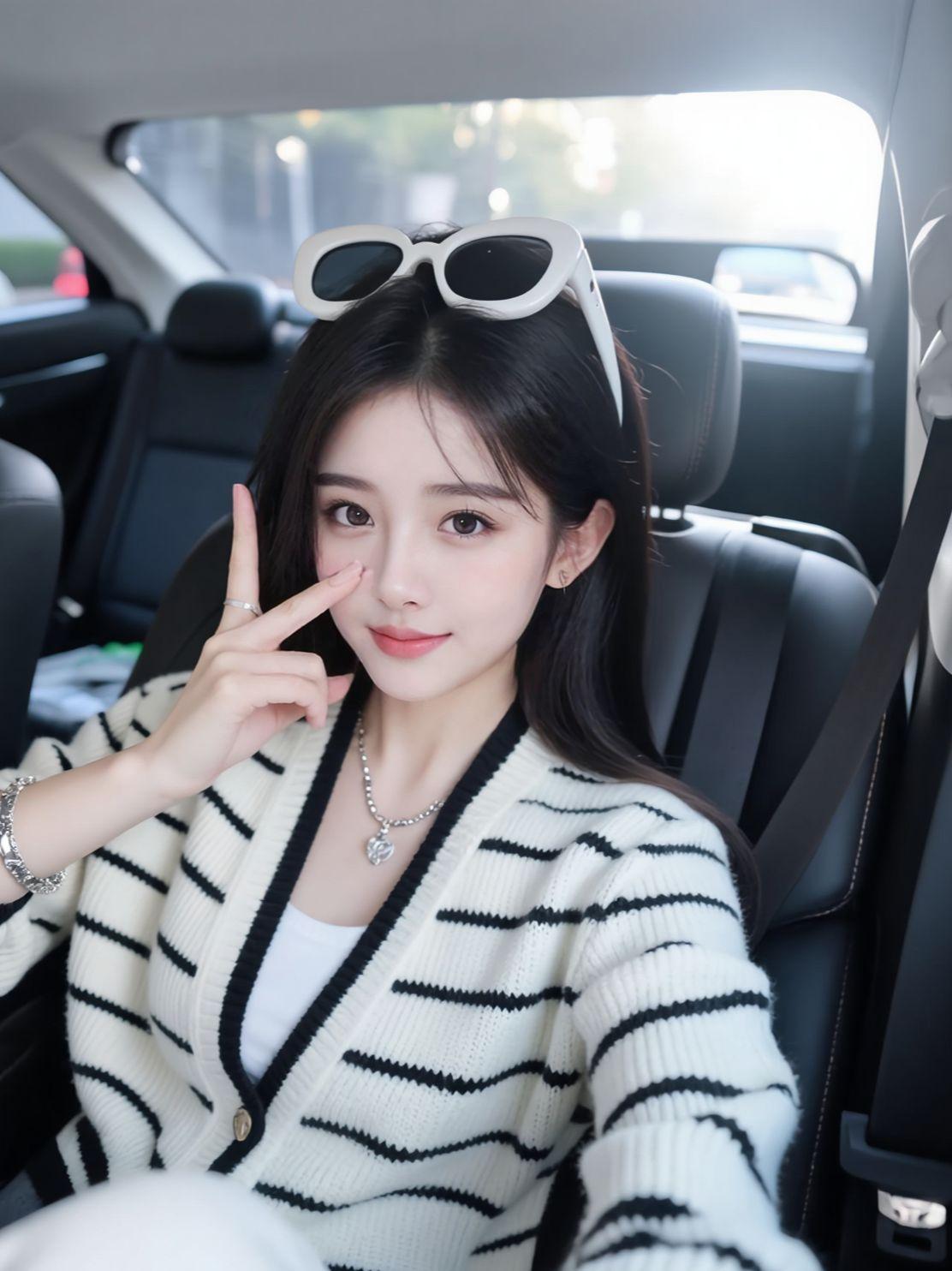AI甜妹车内自拍
