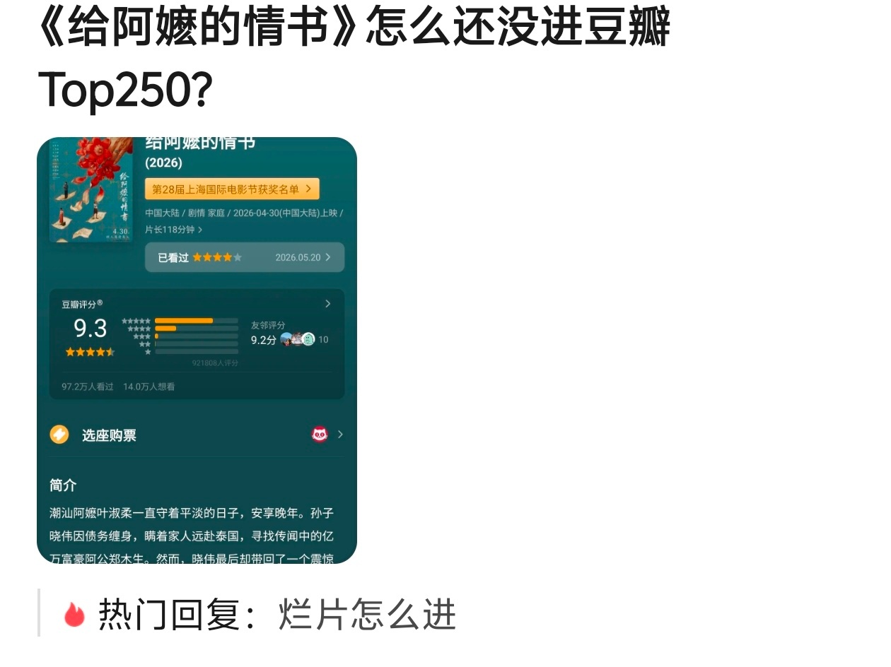 偶尔刷豆瓣就能看到一些帖子的热门回复，有时候不知道是故意选这么特立独行的评论，还