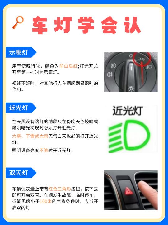 学会认车灯，关键时刻能救命！