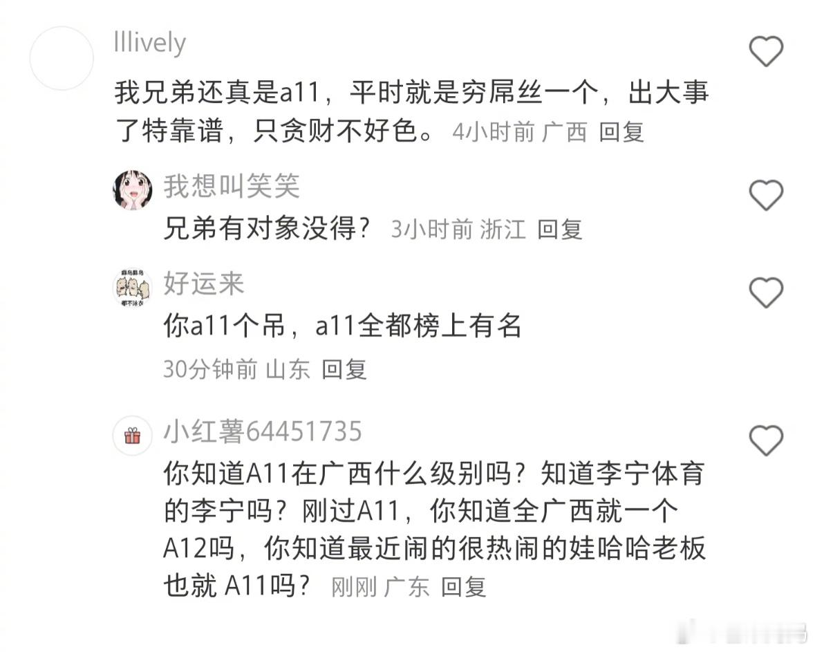 这么说来我也认识一些A16啦，A20之类的 ​​​