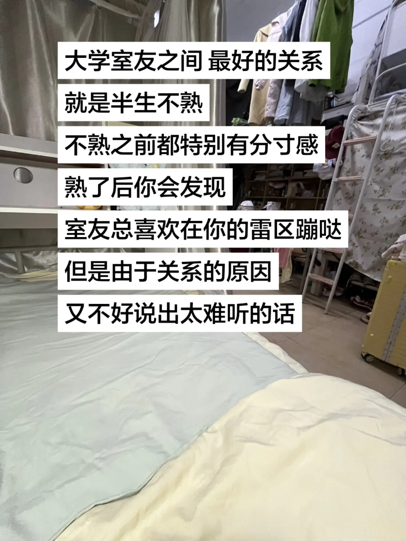 室友之间最好的关系就是半生不熟。