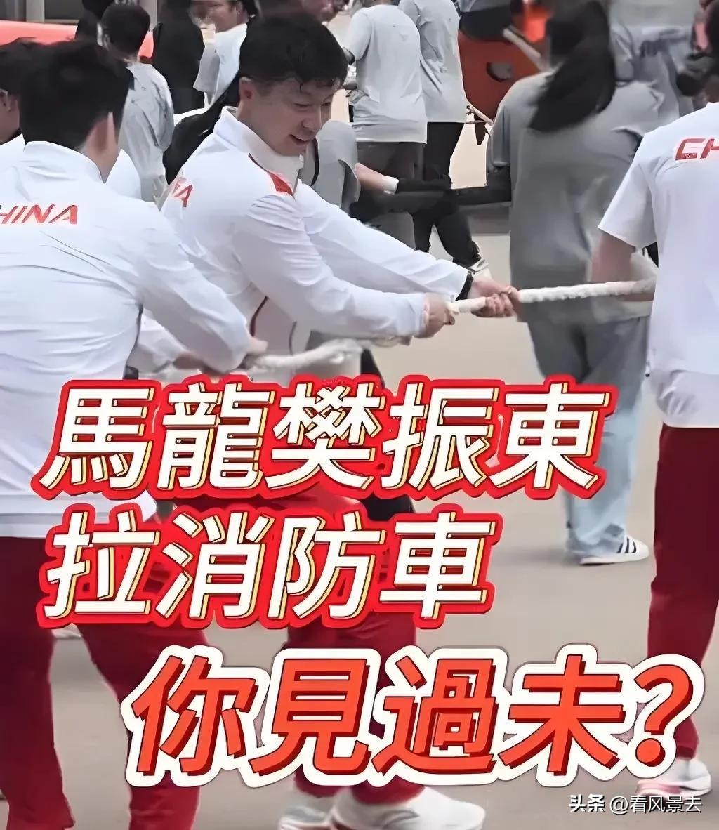 马龙与樊振东一起拉动香港消防车

8月30日，多位中国内地的杰出奥运健儿前往香港