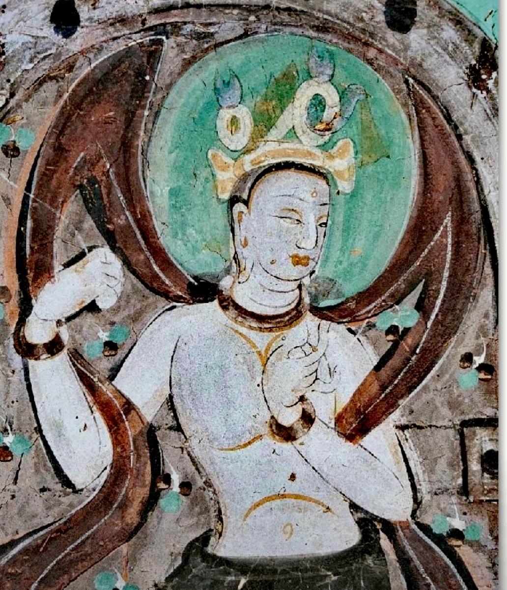 莫高窟北凉时期壁画。自古～“封狼居胥”有几人～民族英雄    霍去病...