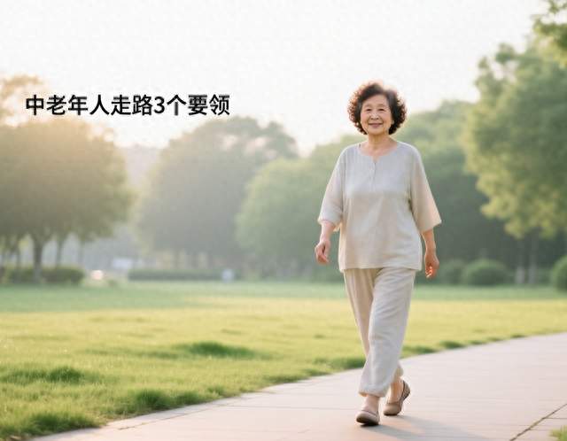 中老年人走路3个要领，腿脚有劲护好膝盖