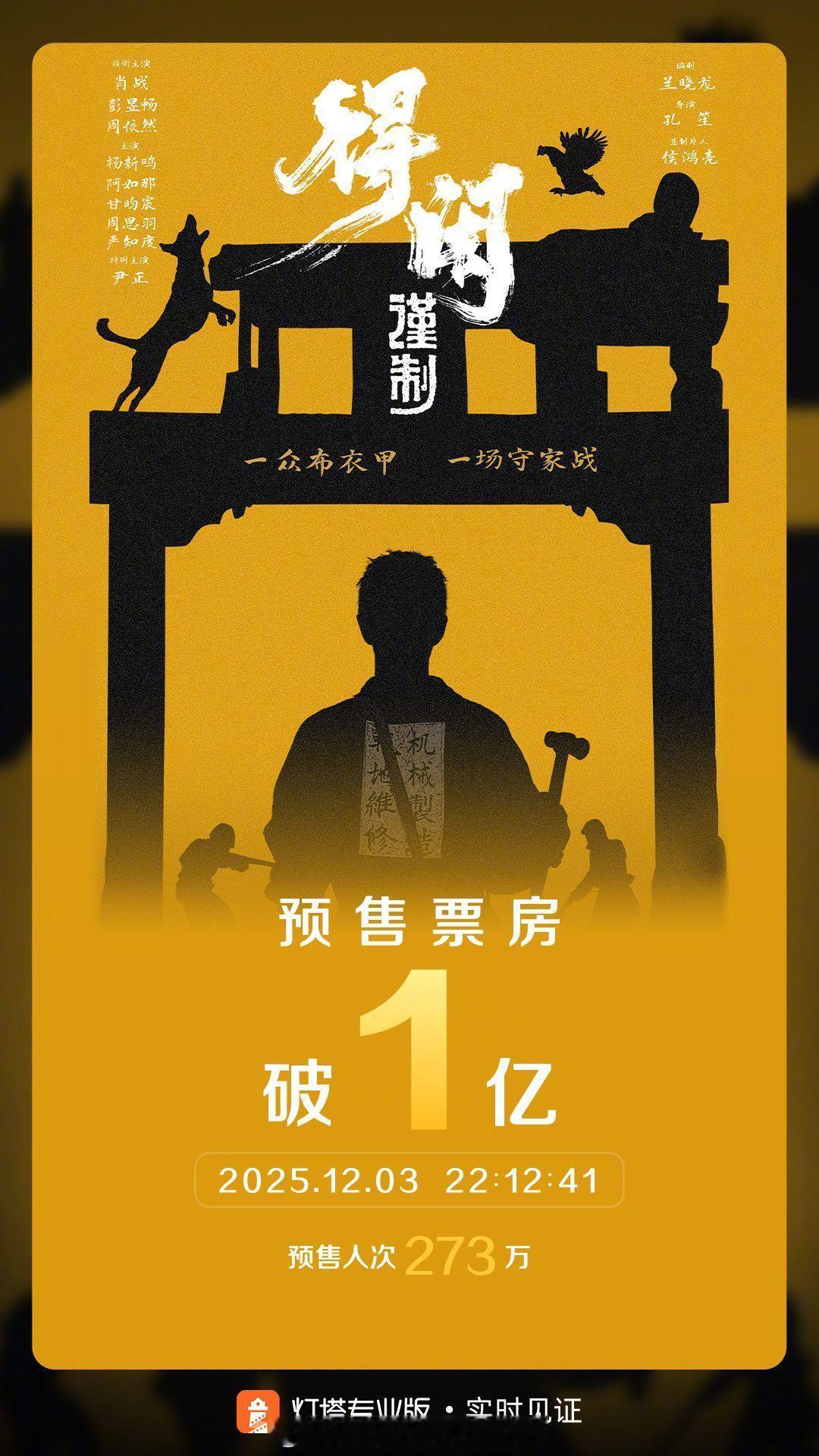 得闲谨制预售总票房破亿 灯塔数据显示肖战《得闲谨制》截至今日预售总票房突破1亿！