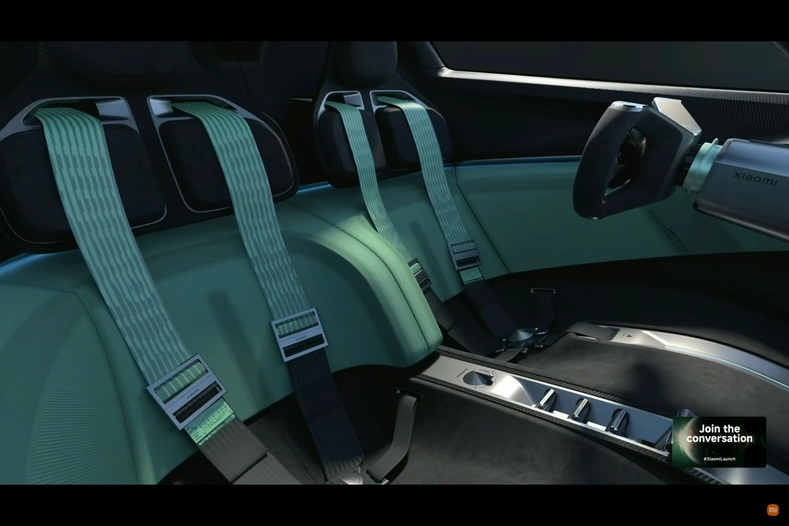 「动态照片」小米Vision GT 沙发座椅包裹设计，实体中岛贯穿。小米超跑