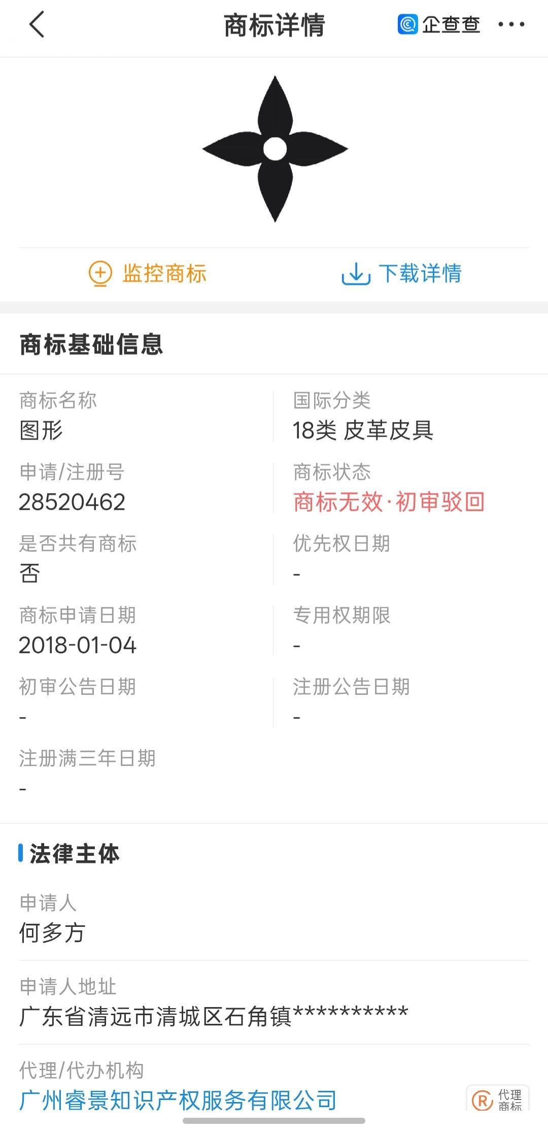 LV注册了多款不同形状花卉商标为什么LV注册最晚却成功了?单纯不懂就问:一样的图