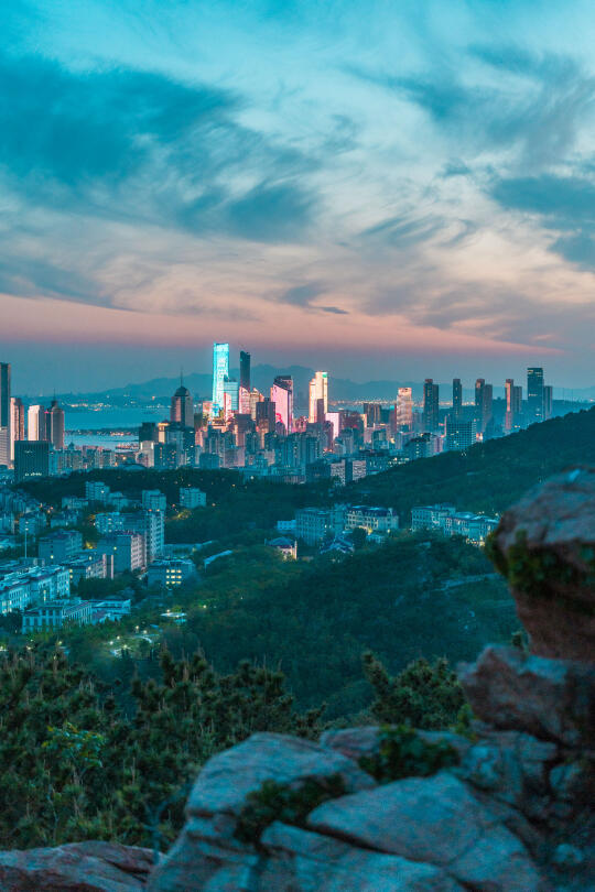 青岛版爱乐之城，浮山森林公园观景台