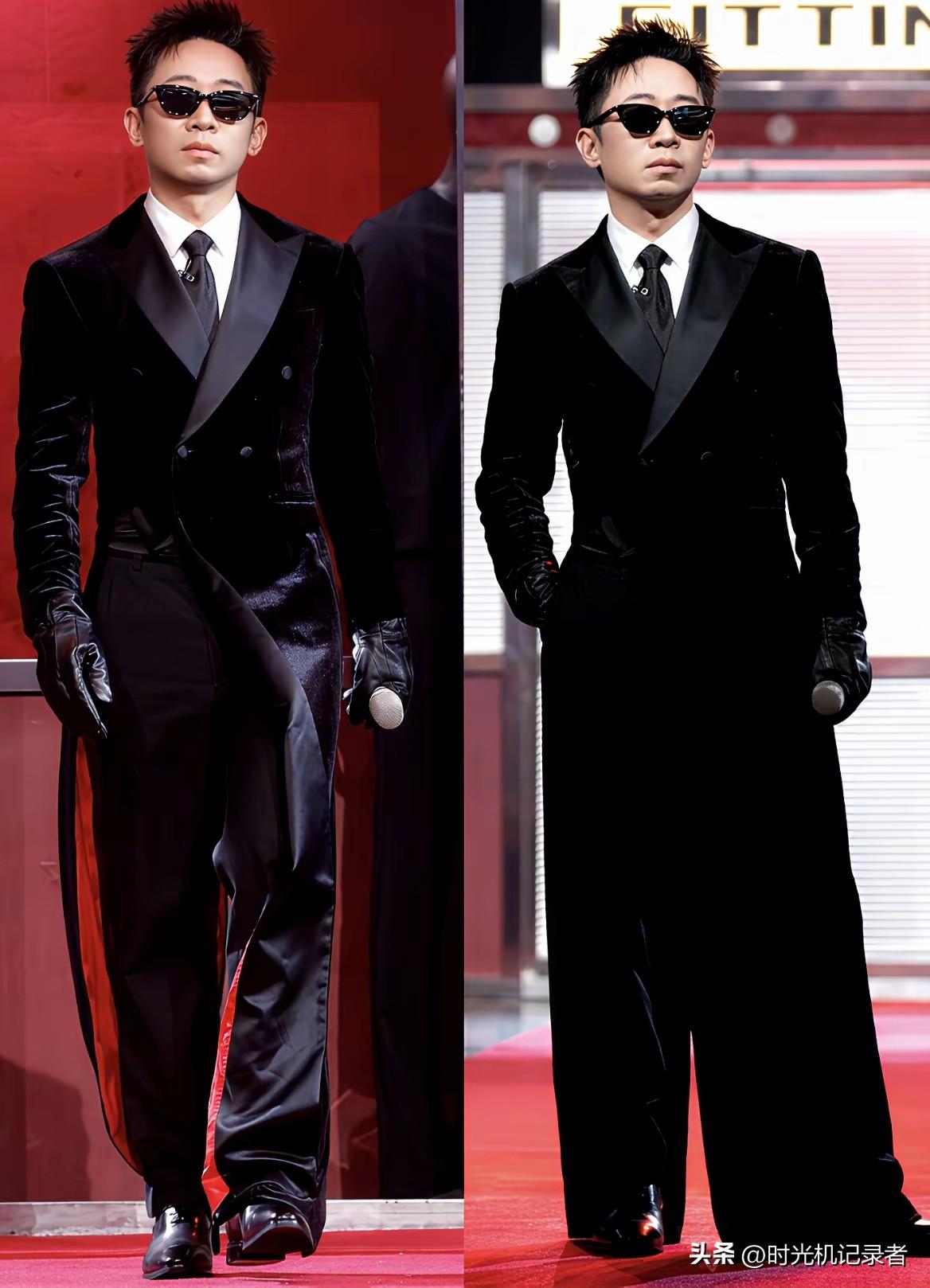 杨迪打扮起来也很帅气，都说星气养人，杨迪如果不是大明星哪能有帅气的造型，杨迪真的