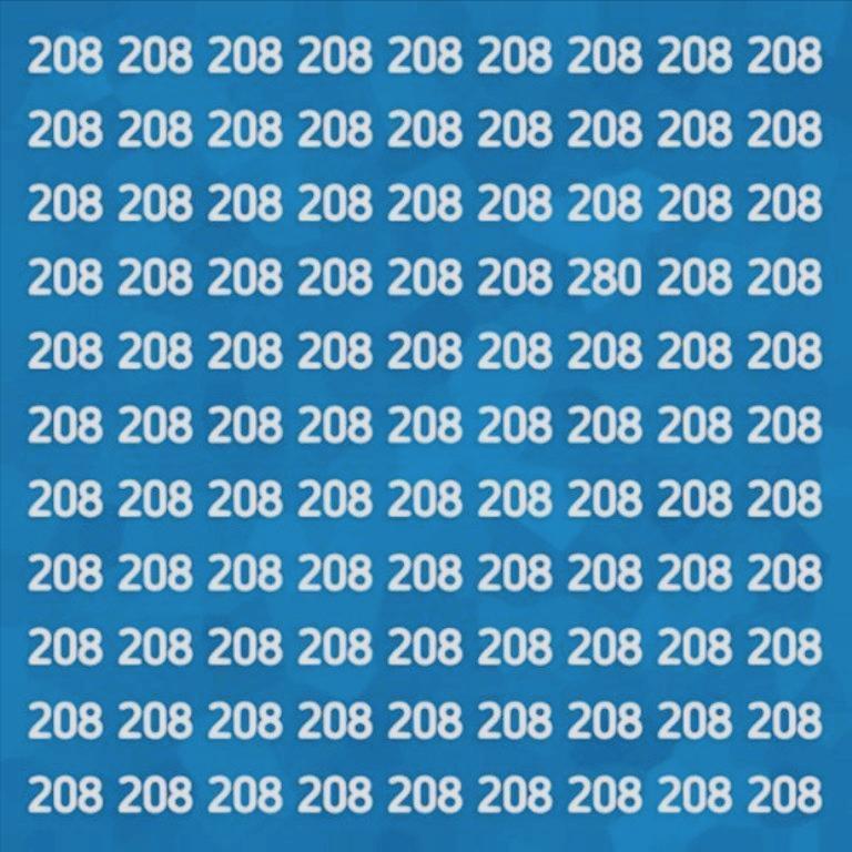 观察力测试：45秒找到数字280