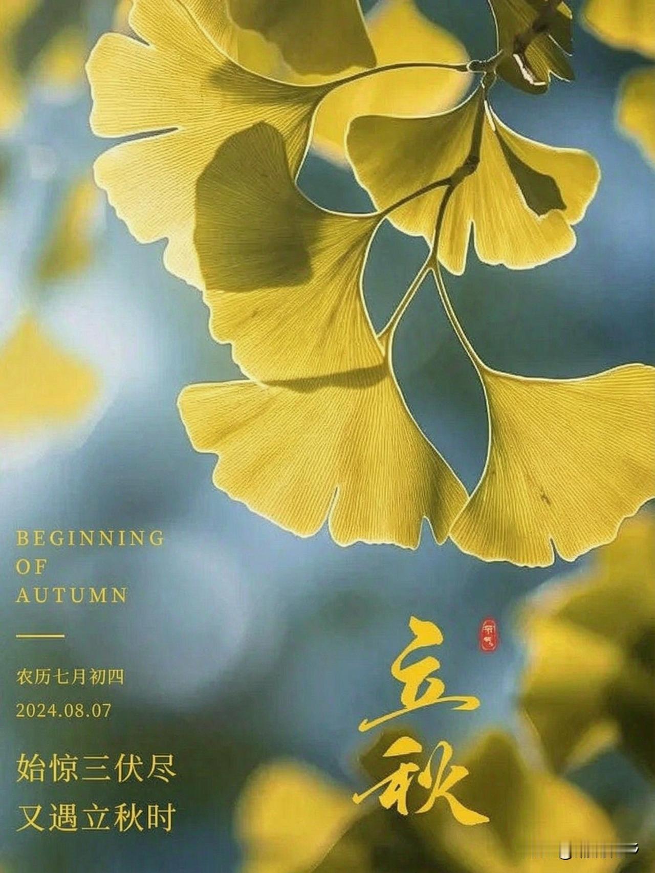 秋风如约而至，吹散了夏日的闷热与浮躁，带来了久违的清凉与宁静。看着枝头那片渐黄的
