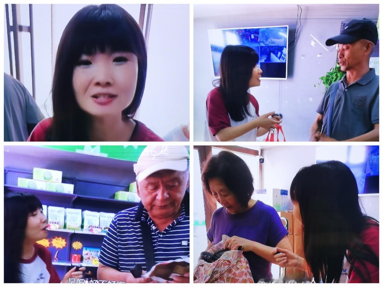 青岛电视台卖火腿肠是尽心尽力，这个女主持真会说真能说真敢说，前来买肠的老人被她引