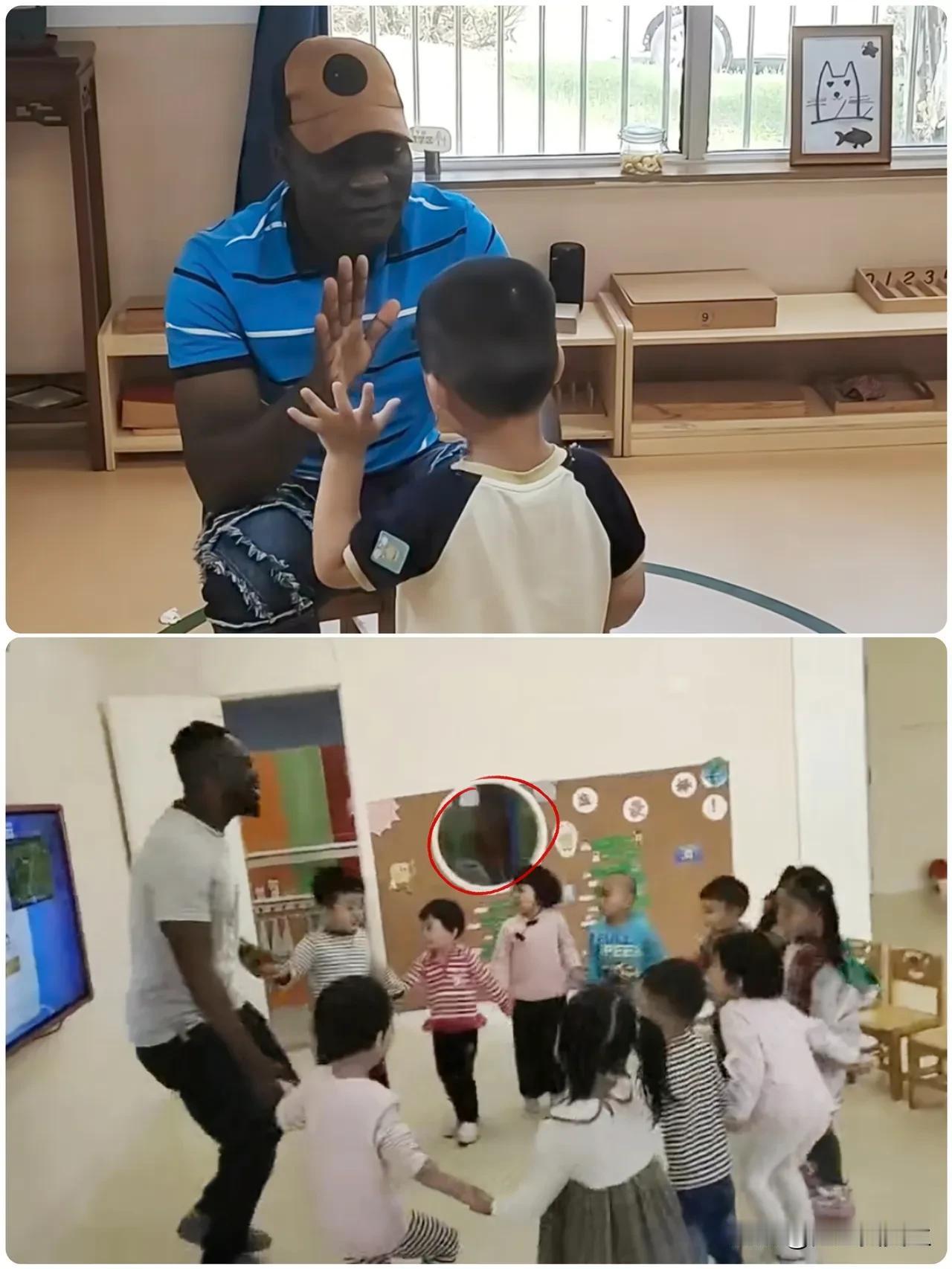 家长送国际幼儿园的时候可长点心吧，这种请非洲友人当外教的能学到啥，有没有犯罪记录