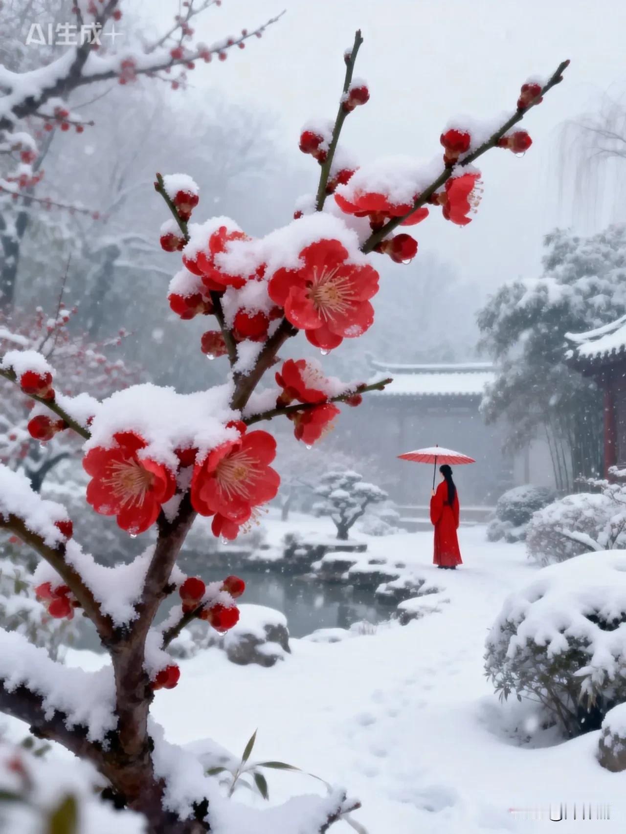 七律·残年焕彩
莫道余生尽晦霾，
寒梅绽雪自矜开。
凭窗揽月抒清志，
把盏吟风遣