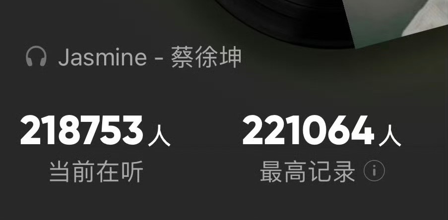 蔡徐坤《Jasmine》发歌一小时即屠榜！22万人同时在线收听！好火🔥🔥蔡徐