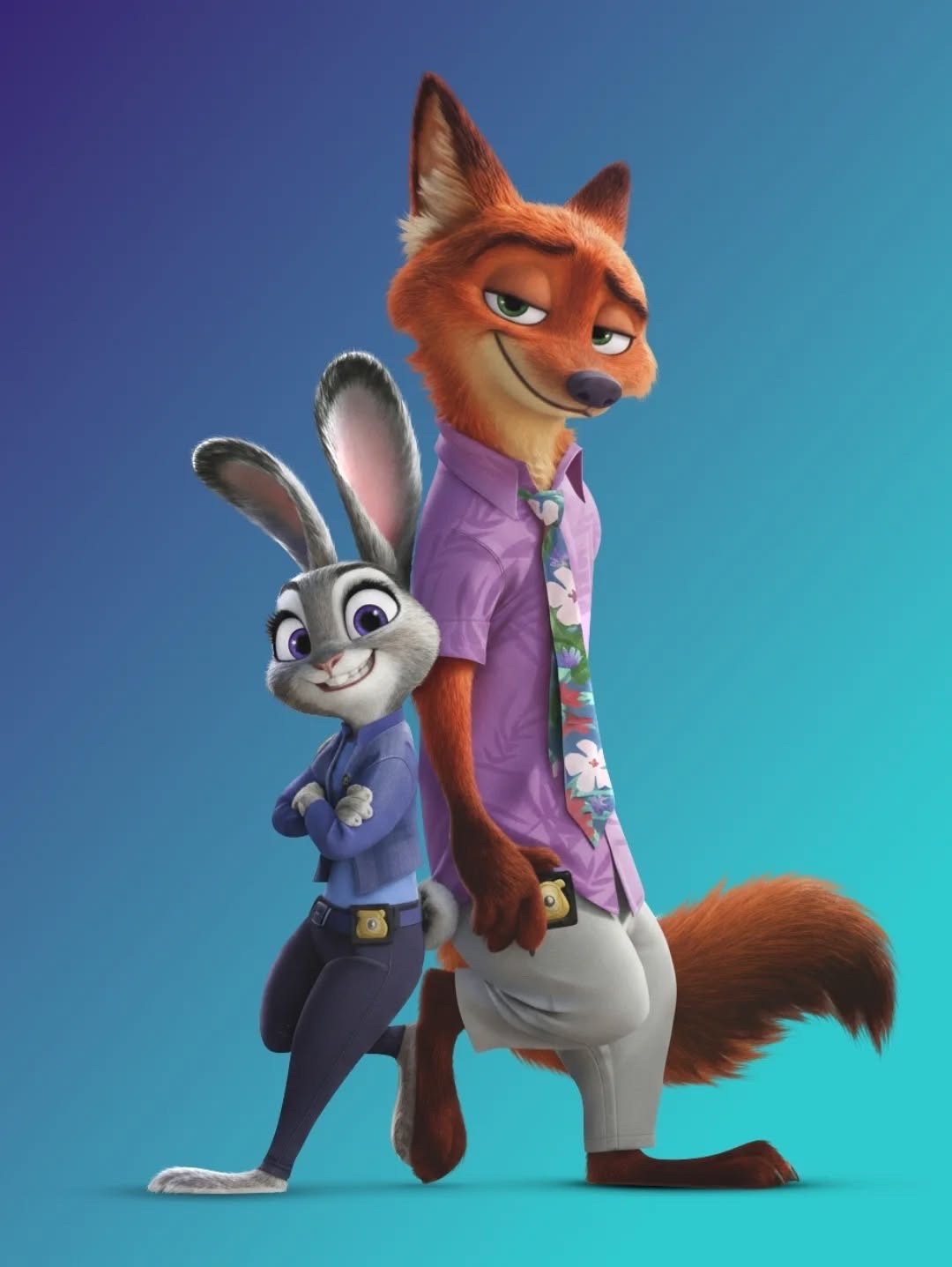 OMG！好萌！狐兔背靠背贴贴🦊🐰疯狂动物城2花式刷片挑战 ​​​