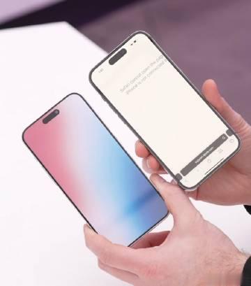 最新曝光的iPhone 15 Pro Max机模，这个正面，边框黑边宽度，有点顶