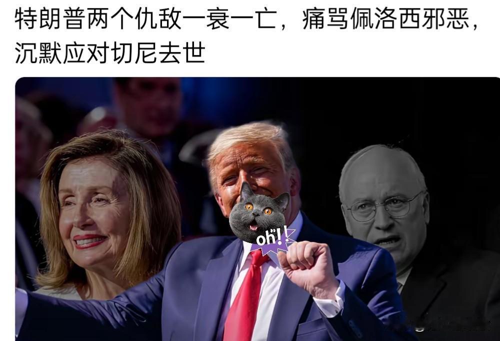 特朗普近期接连面对两位老对手的境遇转折，可谓“一衰一亡”。对于佩洛西，这位长期针