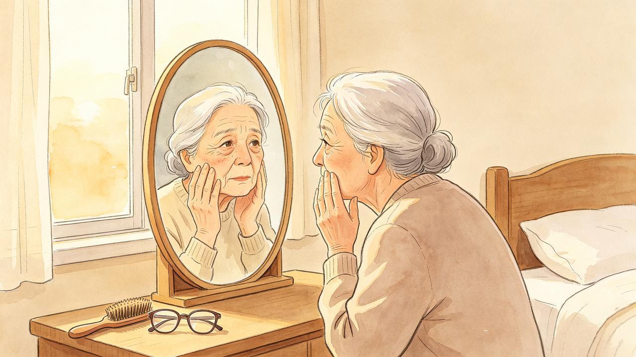 衰老的表现，看看你占了几条:

一、外在皮肤与体态表现
 
1. 皮肤松弛下垂，