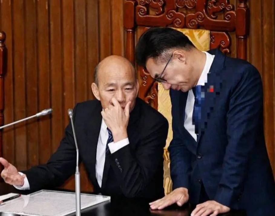 大年夜，韩国瑜跪下了，江启臣跪下了，郑丽文还在撑，但也快半跪着。而跪在最前面的，