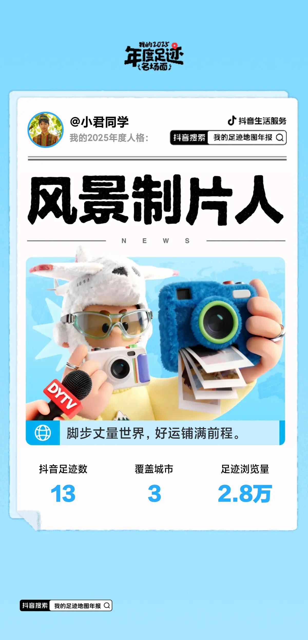 2025足迹地图年报 我的2025年度足迹名场面