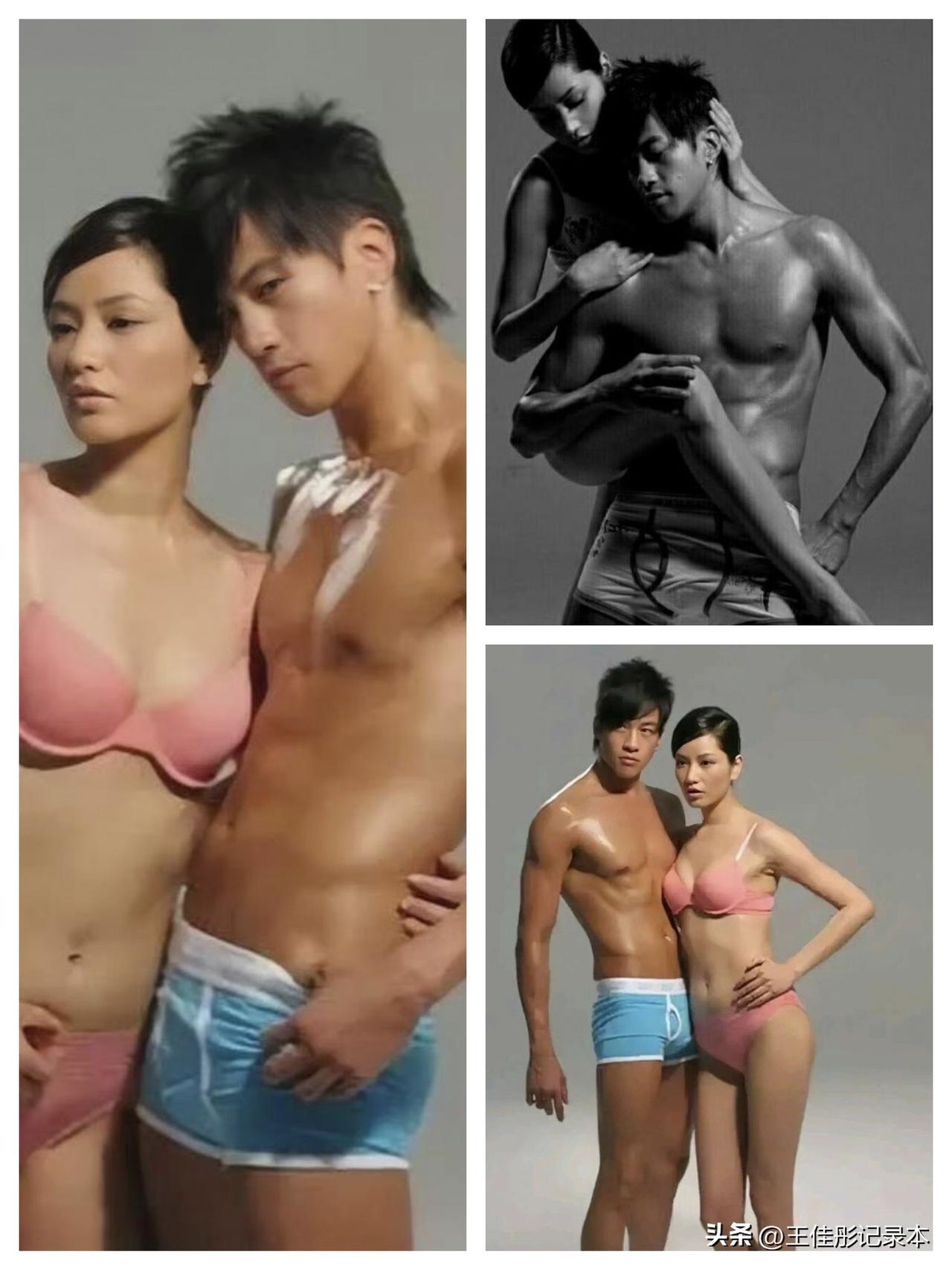 何润东和瞿颖2007年拍的内衣广告，两个人身材好完美！
现在没有男明星能拍的了这