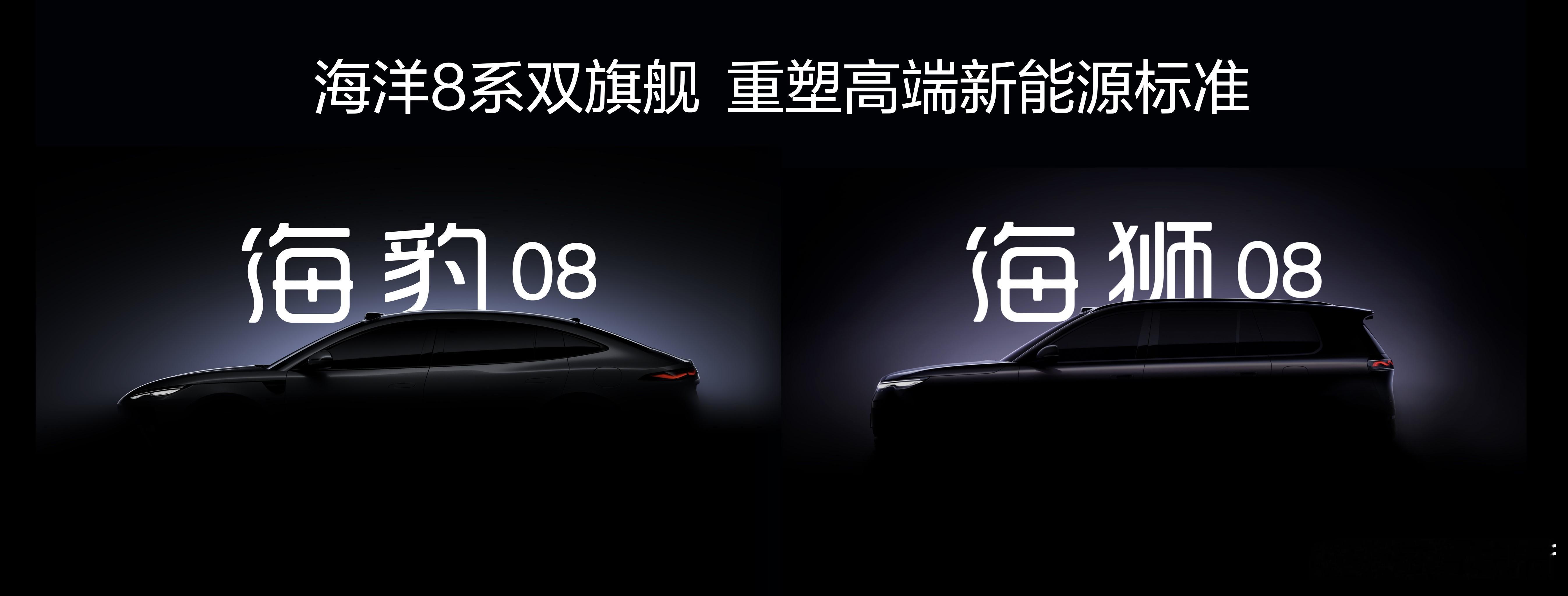 比亚迪海洋双旗舰定名海豹08海狮08 海洋网刚公布这2个“8系”车型，尺寸、定位