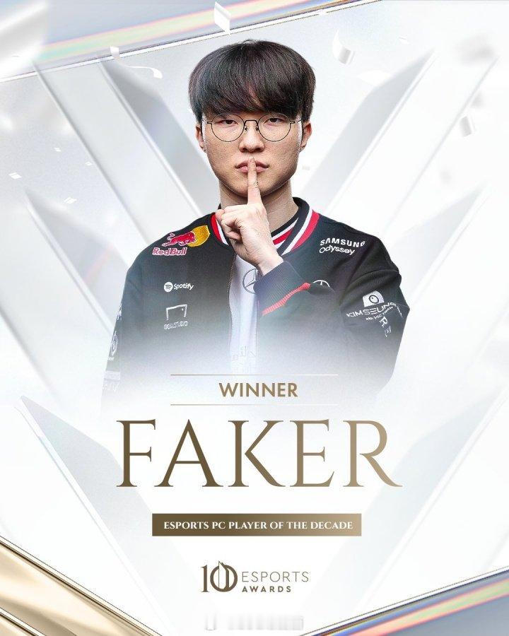 Esports Awards全球电竞大奖十年最佳电竞奖项：Faker最佳选手，S
