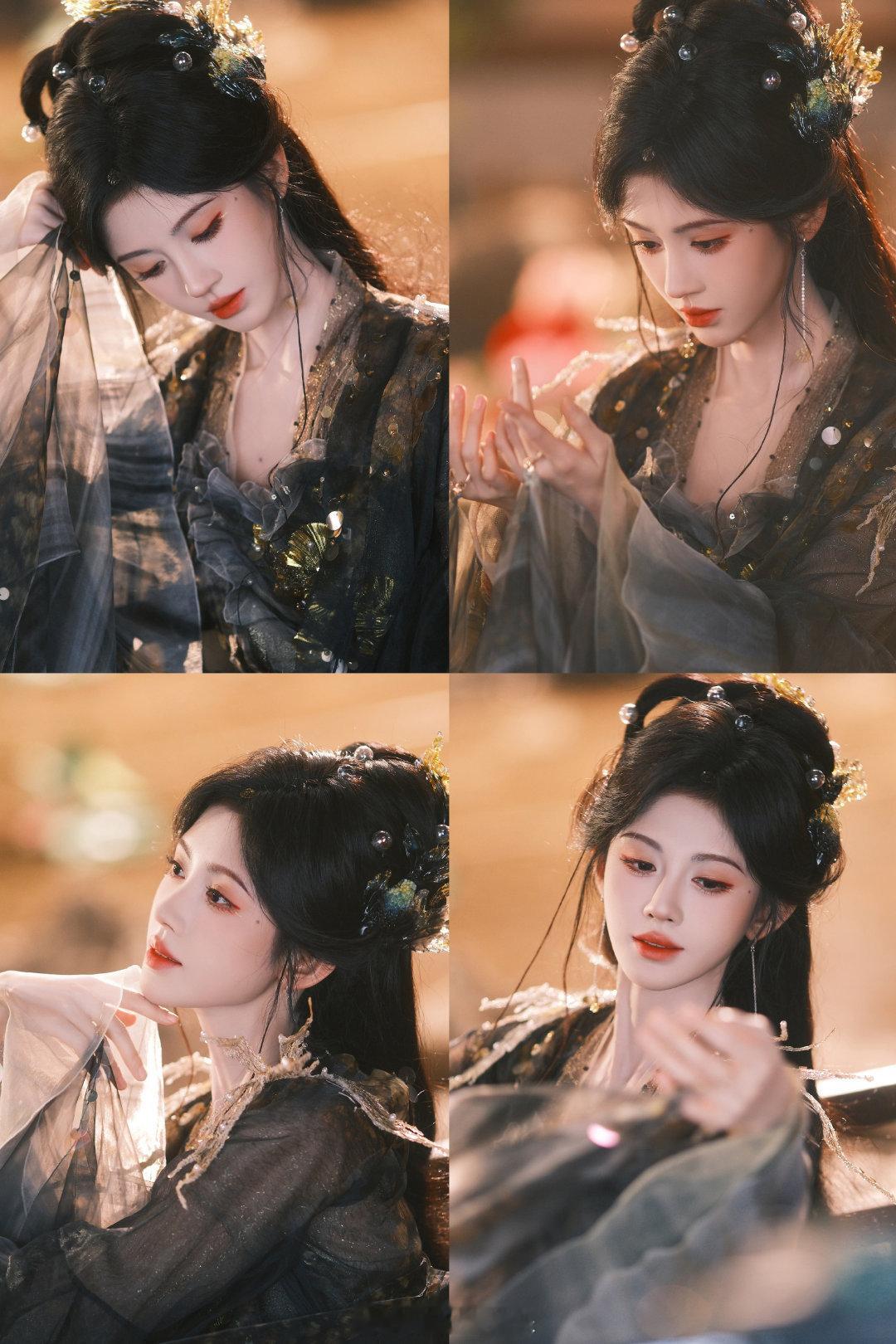 每次舞台妆造都是如此的美鞠婧祎锦鲤抄古风造型鞠婧祎雪中古风大片 ​​​