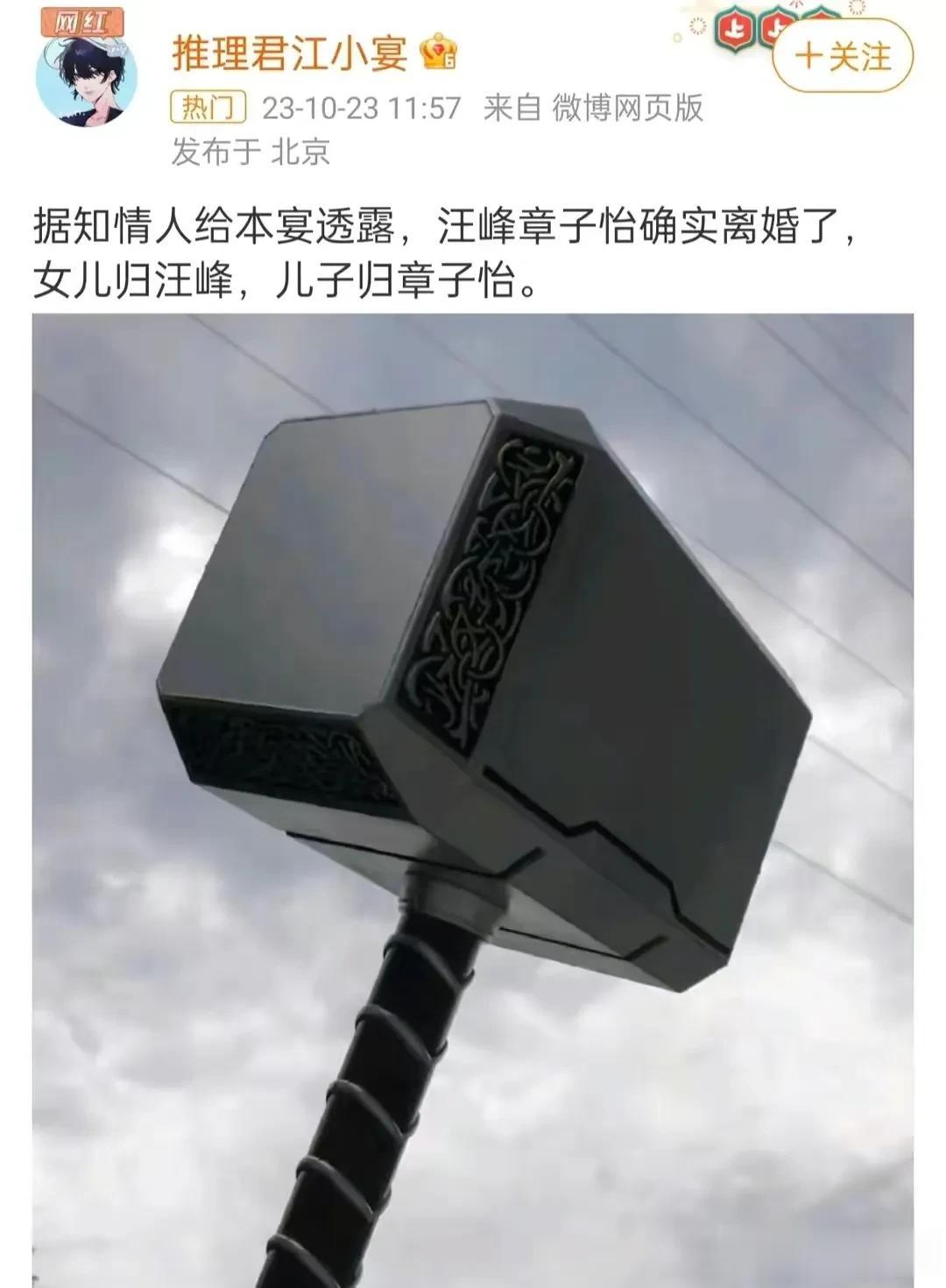 晴天霹雳！知名狗仔爆料章子怡和汪峰已经离婚了！女儿归汪峰，儿子归章子怡！！

刚
