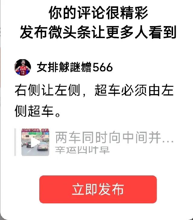 右侧让左侧，超车必须由左侧超车。