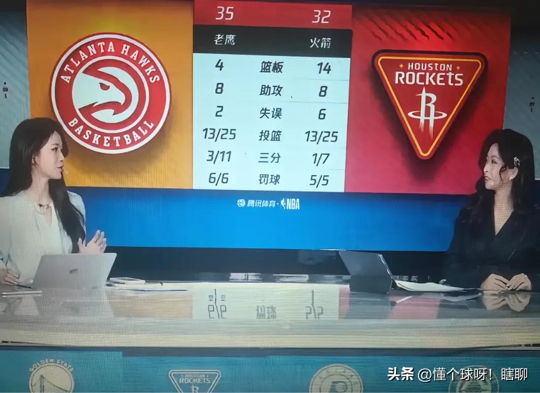 两位女解说搭档NBA解说，这还是头一次遇到，感觉就是怪怪的，有点不适应，以前看的