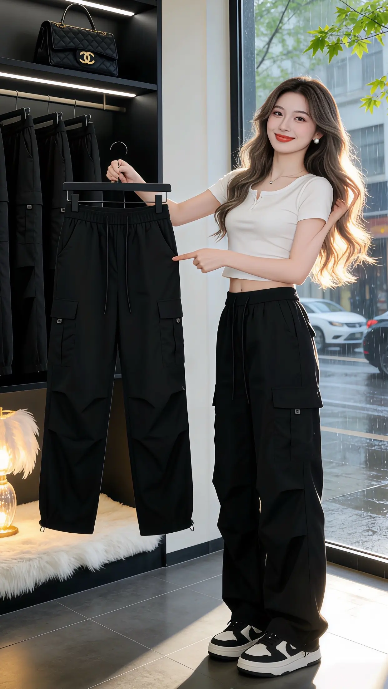 显瘦显高显腿长裤子 高颜值炸街女工装裤 百搭神裤人手一条 一周穿搭潮裤...