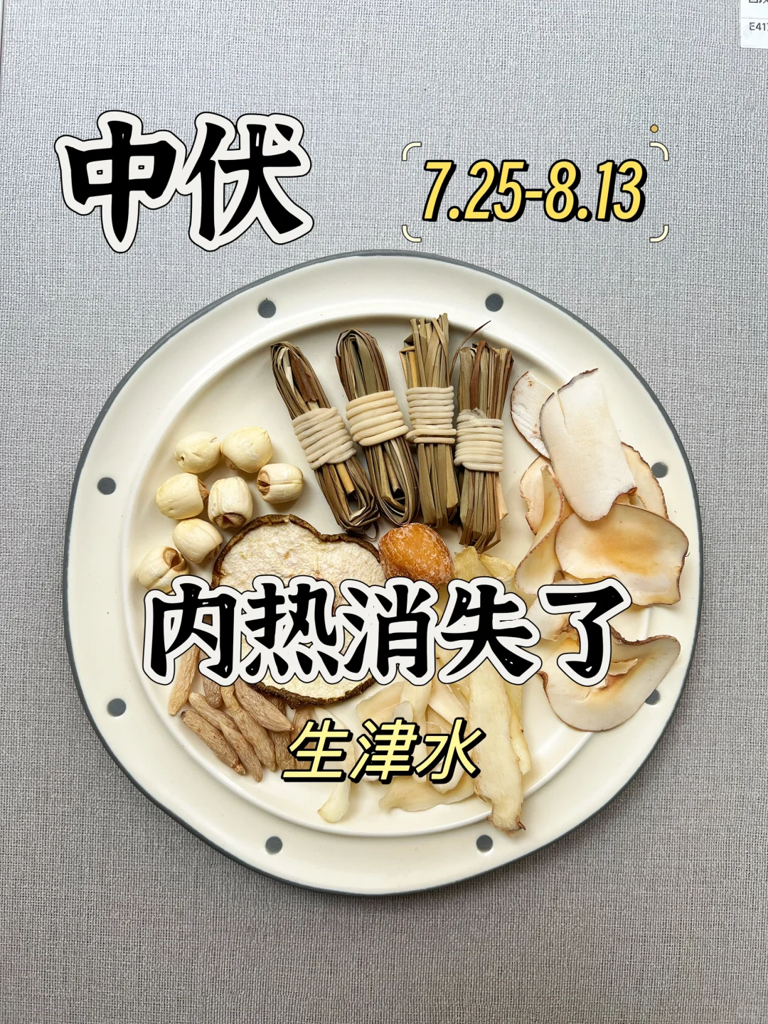 清内热、补津液，我的三伏天养生计划～