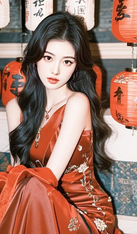 最美红色连衣裙图文来了，美丽性感，绽放青春美丽，#分享女神画报# #发布女神图啦