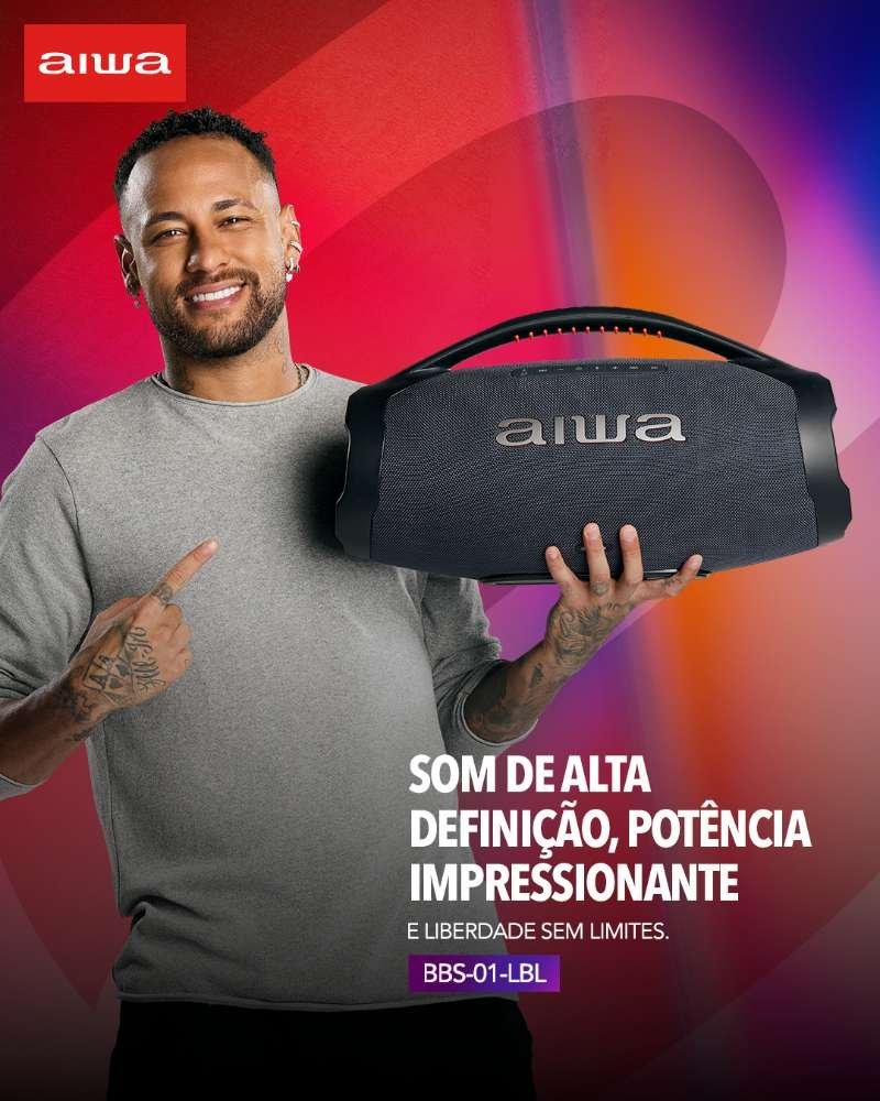 neymar 内马尔入场前经常带的音响这款AIWA型号Boombox Light