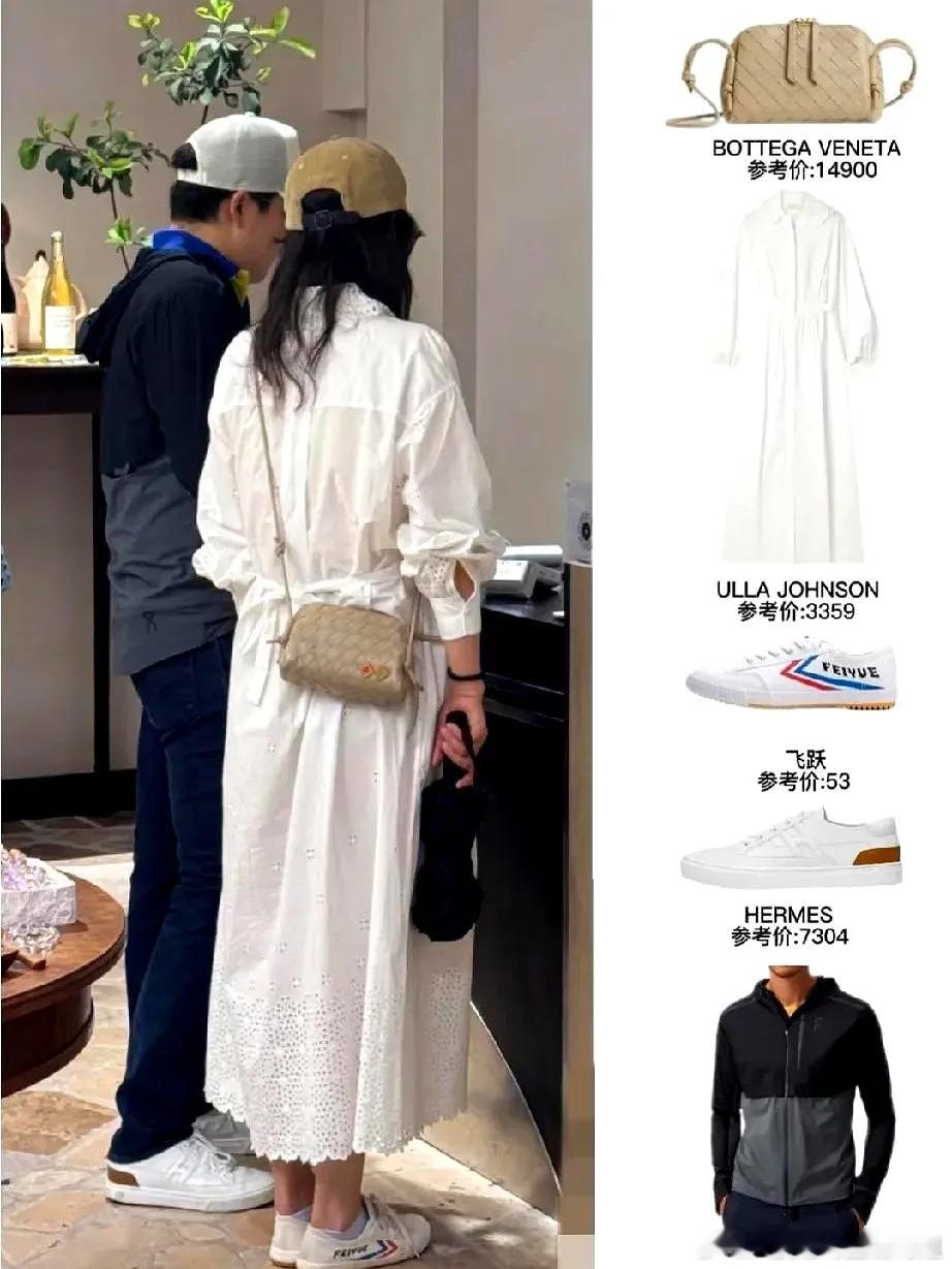 郭晶晶icon和霍启刚上海icon被偶遇！郭晶晶穿的是 53 元的飞跃运动鞋，霍