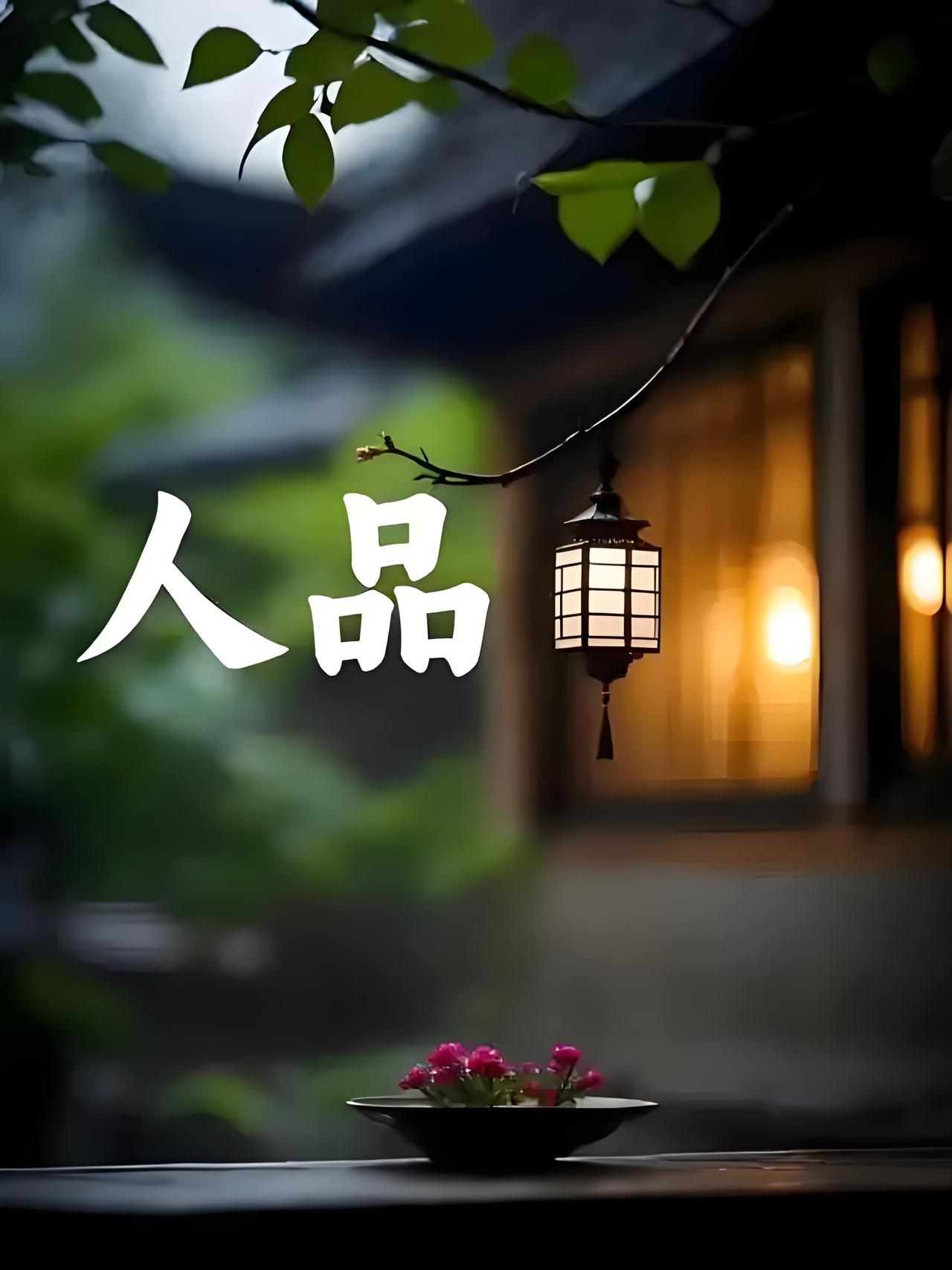 我超认同“人品重如山，良心比金贵”这句话。真正决定成败的，其实就是人品。待人真诚