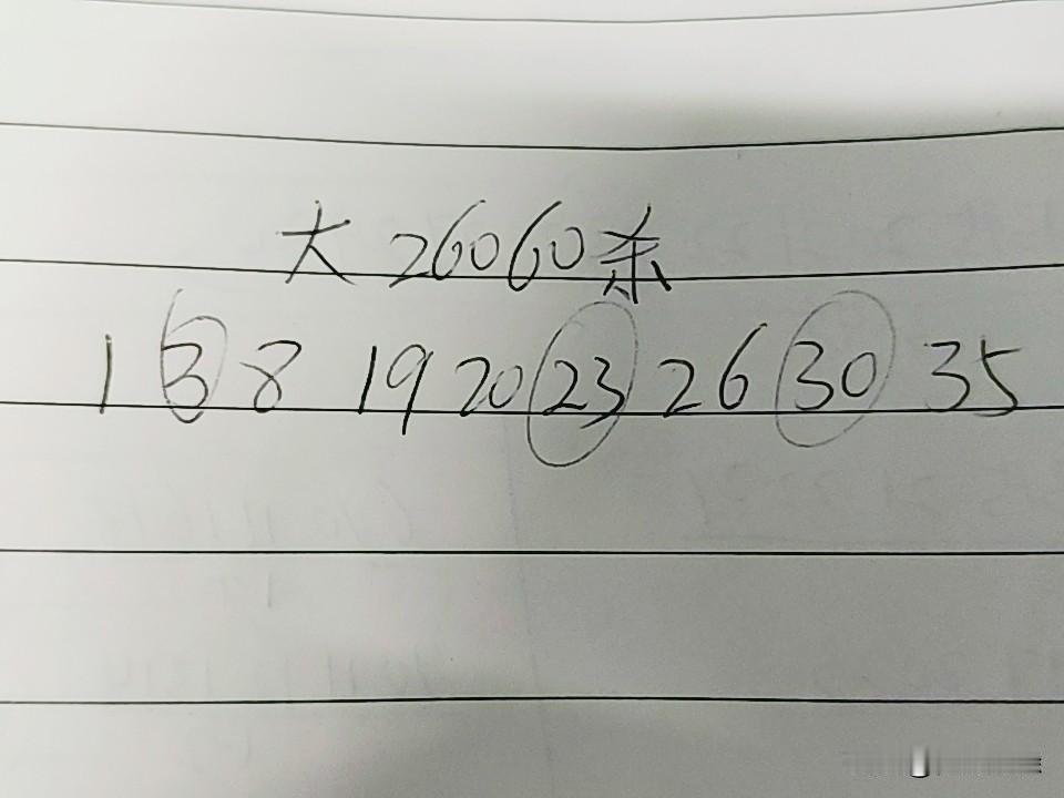 大乐透26060期杀码
01、03、08、19、20、23、26、30、35
上