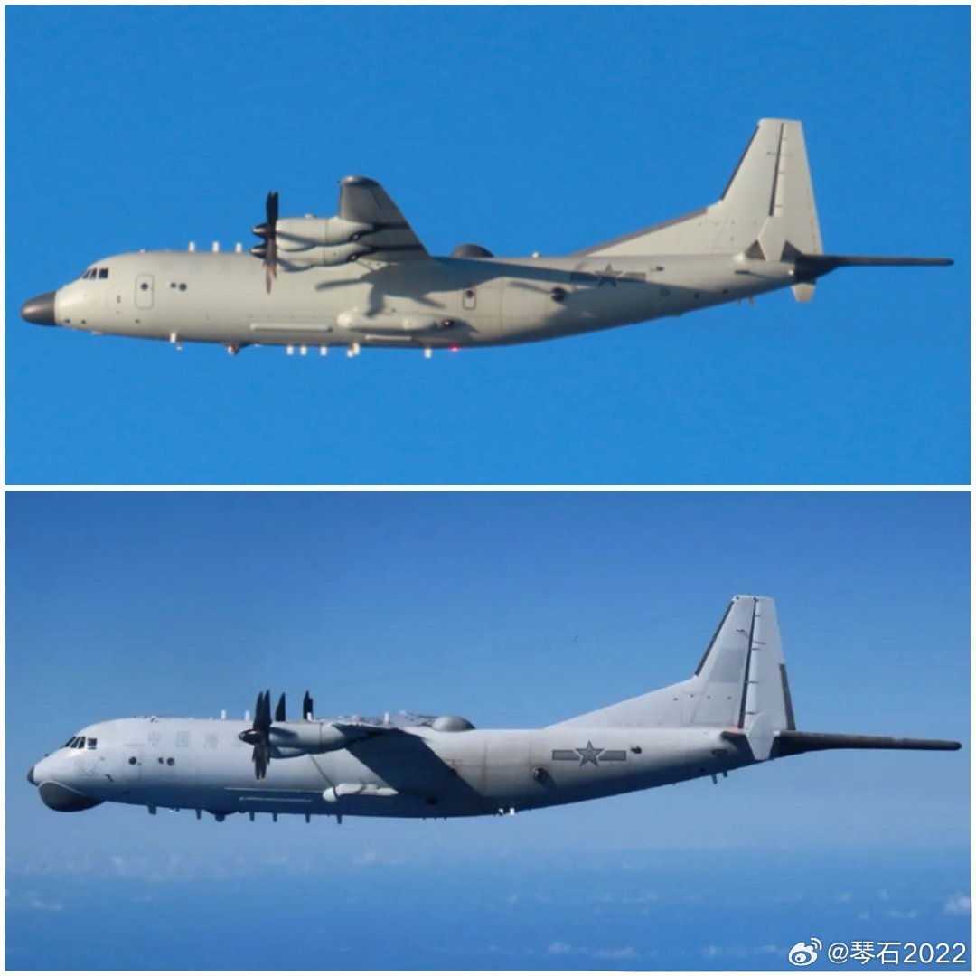 新老反潜机对比图反潜在爆兵，下一步是喷气有人+无人组合了吧。中国海军力量烽火问鼎