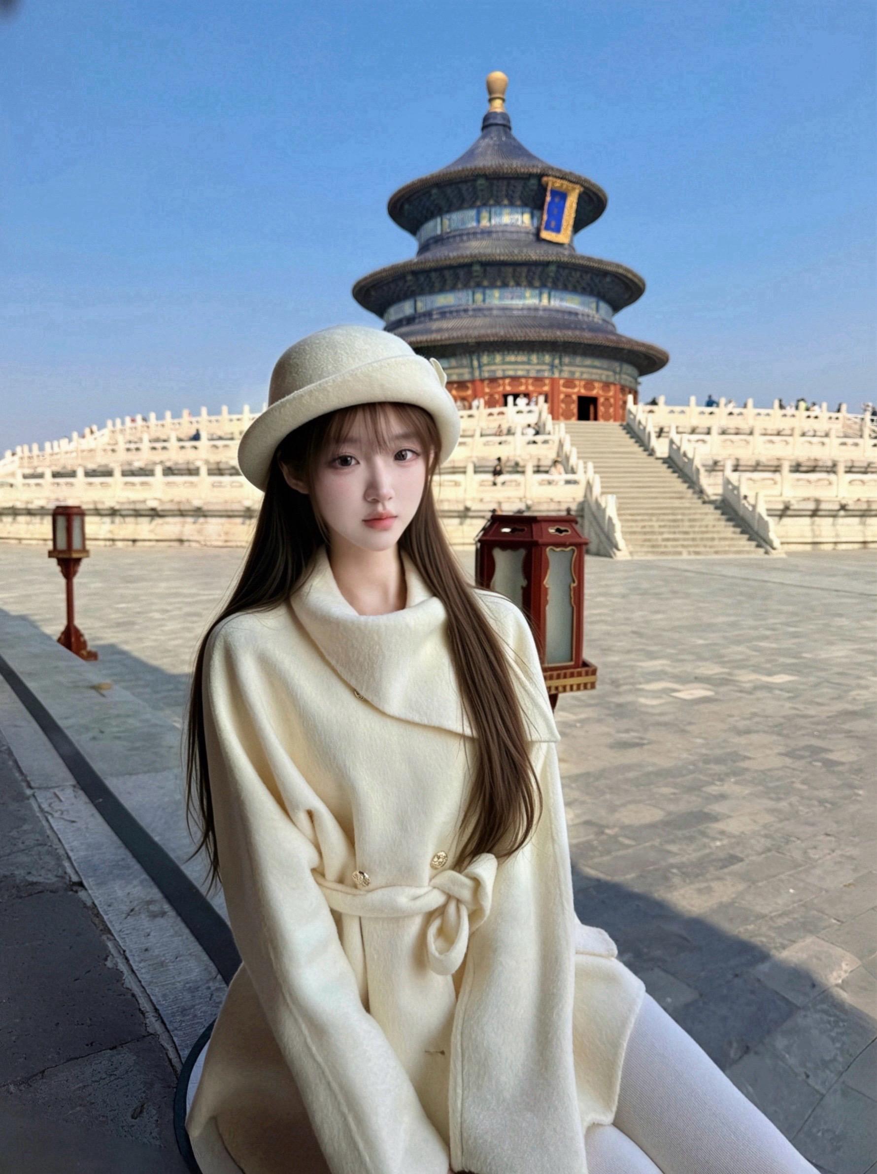 “红墙蓝瓦，片片祈年。”