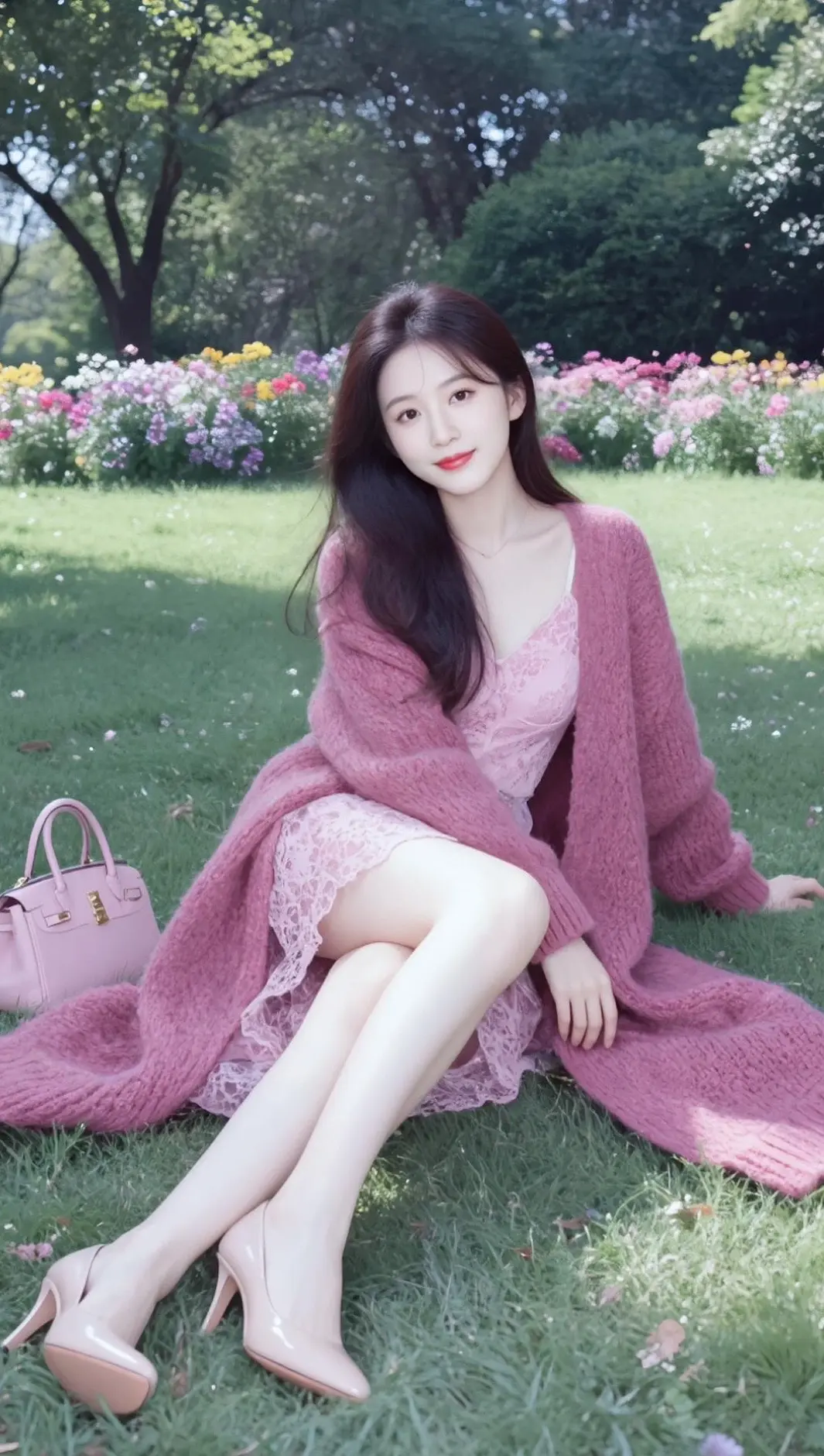 AI草坪优雅写真 ai创作